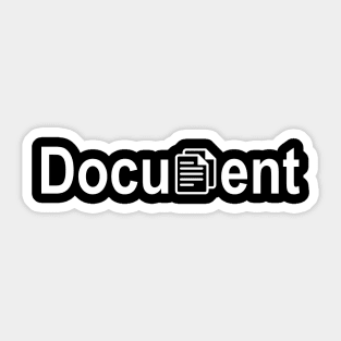 Document Wordmark Sticker